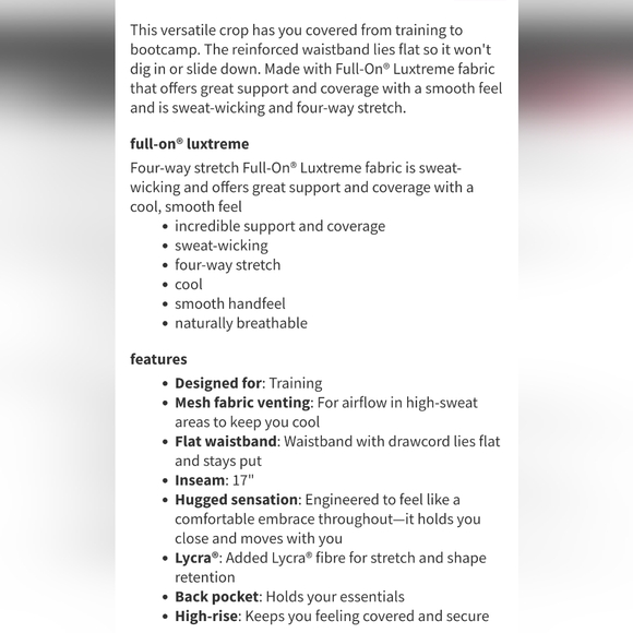 Lululemon Train Times Crop 17" Size 2 Navy - Picture 6 of 13